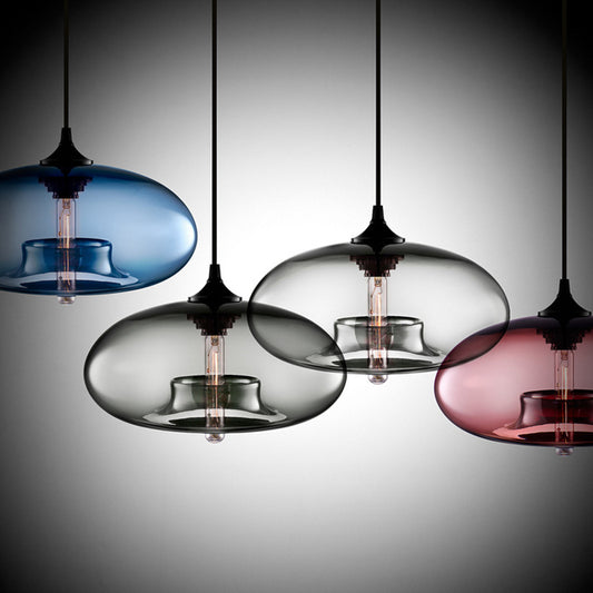 Nordic Modern Loft Pendant Lamp Glass Lustre Industrial Decor Hanging Lights Fixtures
