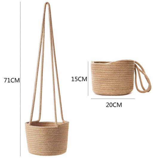 Modern Storage Indoor Hanging Pot Weaving Plant Basket