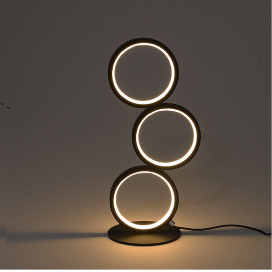 Circle Personality Three-tone Light LED Eye Protection Table Lamp