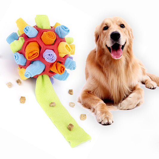 🐕🐩Pet Dog Sniff & Snack Puzzle Ball Train'n'Treat Snuffle Ball Canine Enrichment Nose Pad Toys