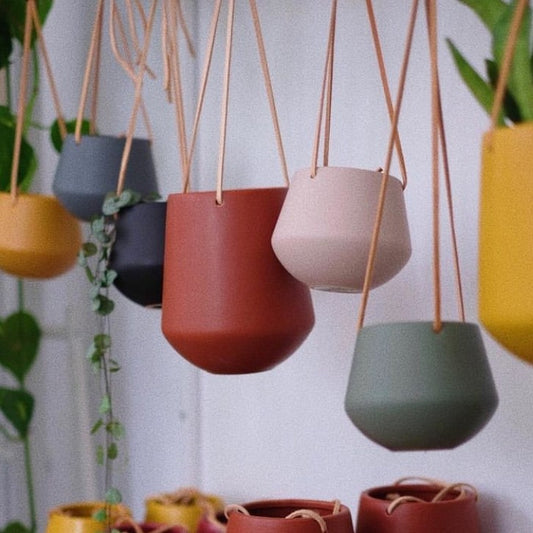 Multi-color Hanging Balcony Ceramic Plant Pot